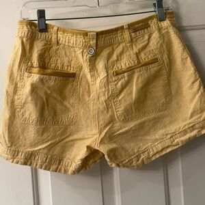 Pilcro High Waist Yellow Shorts